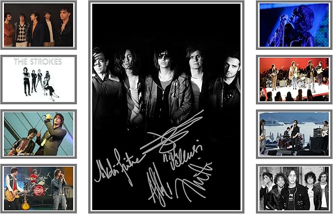 AllStarMedia The Strokes Signed Print Poster - Limited Edition Music Memorabilia, Gift for Fans, Collage Artwork