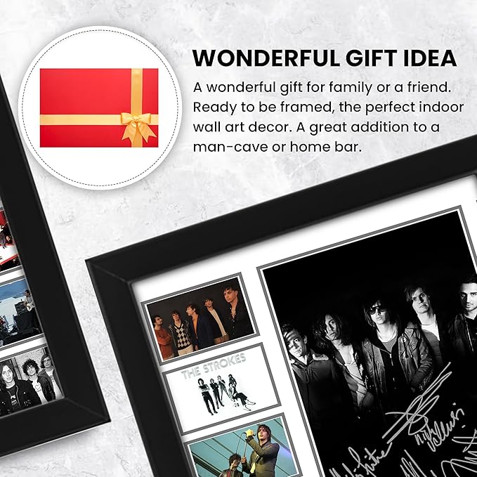 AllStarMedia The Strokes Signed Print Poster - Limited Edition Music Memorabilia, Gift for Fans, Collage Artwork