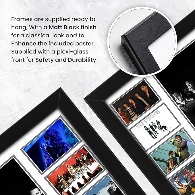 AllStarMedia The Strokes Signed Print Poster - Limited Edition Music Memorabilia, Gift for Fans, Collage Artwork