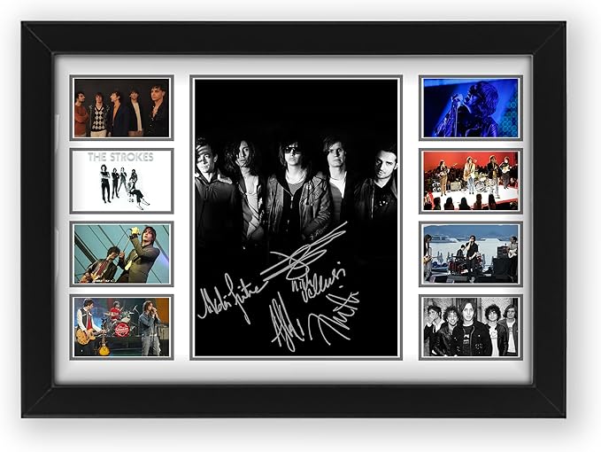 AllStarMedia The Strokes Signed Print Poster - Limited Edition Music Memorabilia, Gift for Fans, Collage Artwork