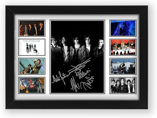 AllStarMedia The Strokes Signed Print Poster - Limited Edition Music Memorabilia, Gift for Fans, Collage Artwork