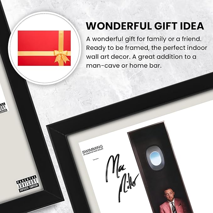 AllStarMedia Mac Miller Swimming Studio Album Music Poster with Autograph Print