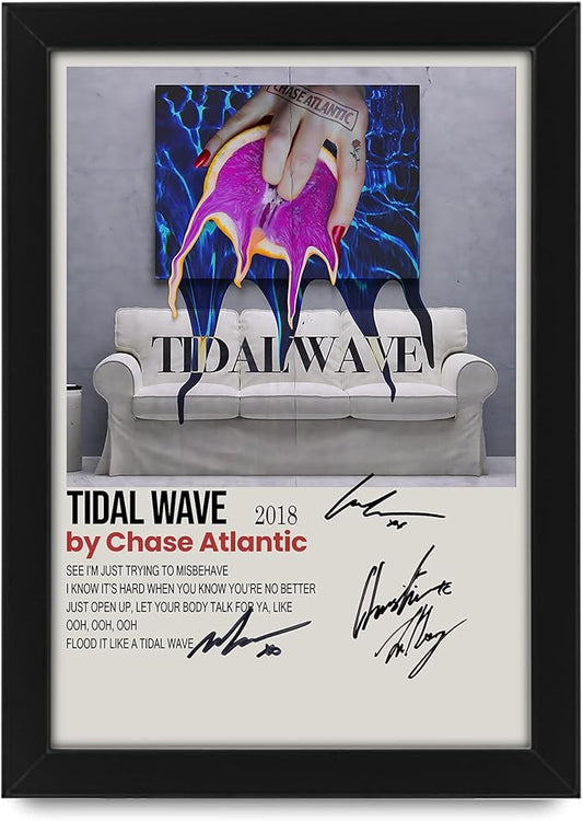 AllStarMedia Tidal Wave Song by Chase Atlantic Signed Poster – Limited Edition Autographed Collectible for Fans – Premium Music Merchandise Gift