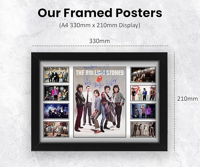 The Rolling Stones Signed Poster Print- Limited Edition Autograph Fan Gift – Collectible Memorabilia Merchandise