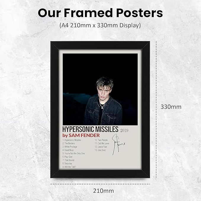 Sam Fender Hypersonic Missiles Signed Poster Print- Limited Edition Autograph Fan Gift – Collectible Memorabilia Merchandise