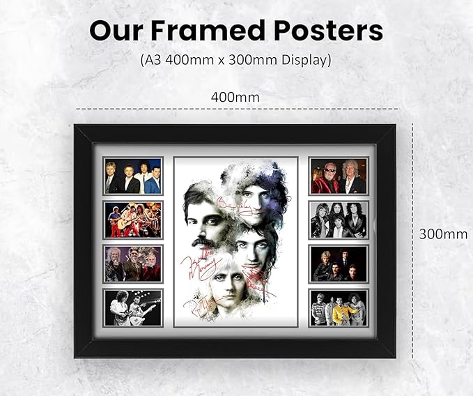 AllStarMedia Queen Poster - Limited Edition Signed Print - Autograph Fan Merchandise