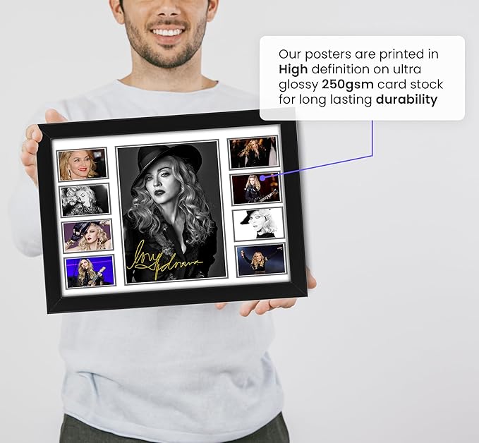 AllStarMedia Madonna Signed Poster Print - Iconic Pop Star Wall Art - Limited Edition Collectible )