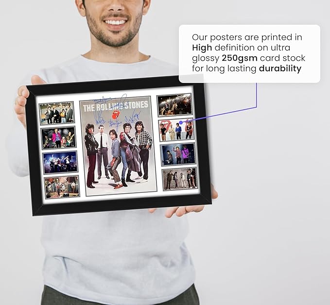 The Rolling Stones Signed Poster Print- Limited Edition Autograph Fan Gift – Collectible Memorabilia Merchandise