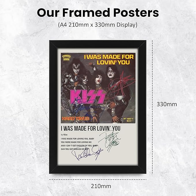 Kiss Signed Poster Print- Limited Edition Autograph Fan Gift – Collectible Memorabilia Merchandise
