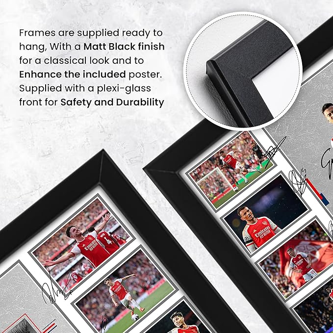 Arsenal FC 2024-25 Team Merchandise Signed Poster Print- Limited Edition Autograph Football Fan Gift – Collectible Memorabilia, Premier League Season