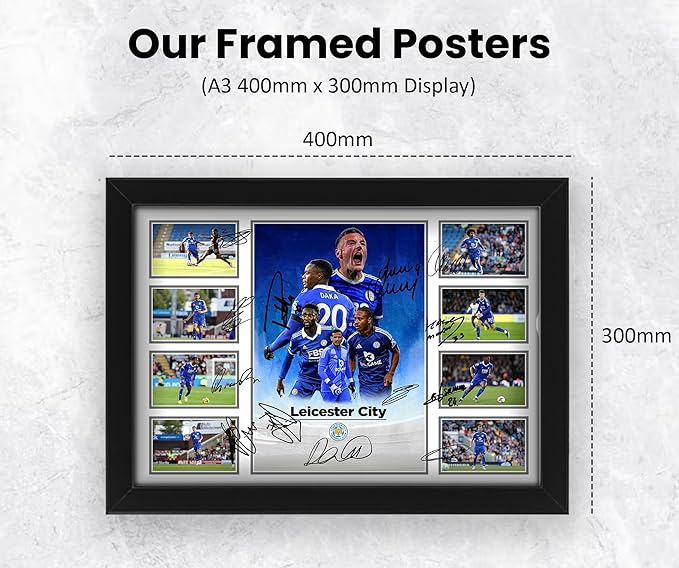 Leicester City FC 2024-25 Team Merchandise Signed Poster Print- Limited Edition Autograph Football Fan Gift – Collectible Memorabilia, Premier League Season