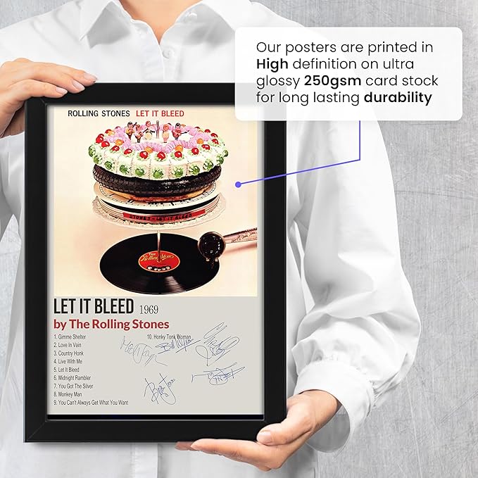 Rolling Stones Let It Bleed Signed Poster Print- Limited Edition Autograph Fan Gift – Collectible Memorabilia Merchandise