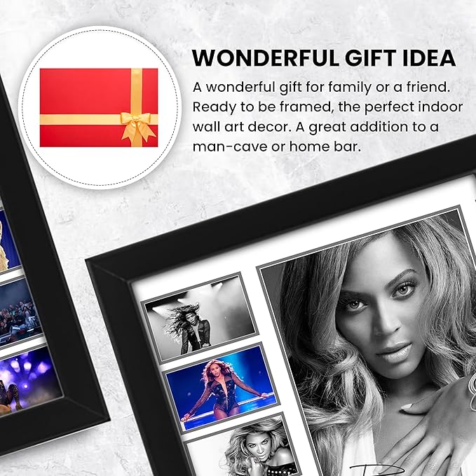 Beyonce Signed Poster Print - Limited Edition Autograph Fan Gift | Collectible Memorabilia Merchandise Framed Wall Art | for Beyonce Fans | Exclusive Music Memorabilia