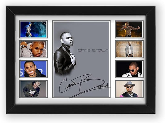 AllStarMedia Chris Brown Memorabilia - Iconic Merchandise Collectible | Autographed Signed Poster for Fans