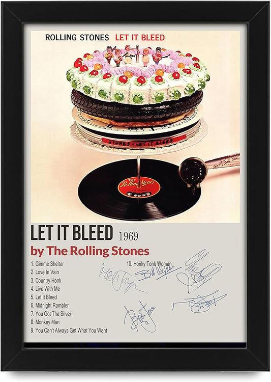 Rolling Stones Let It Bleed Signed Poster Print- Limited Edition Autograph Fan Gift – Collectible Memorabilia Merchandise