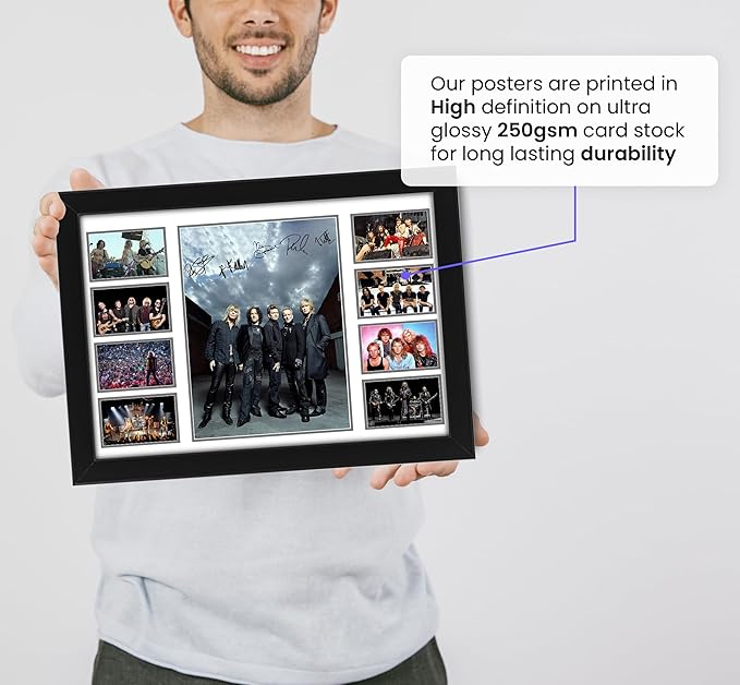 Def Leppard Signed Poster Print- Limited Edition Autograph Fan Gift – Collectible Memorabilia Merchandise