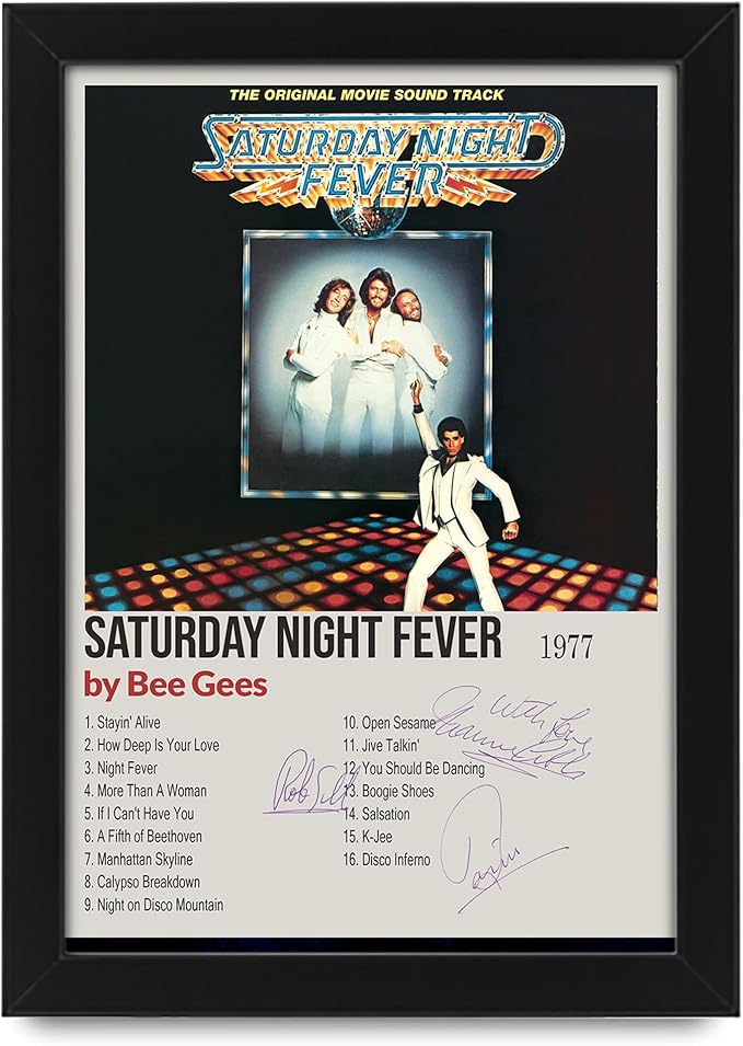 Bee Gees - Saturday Night Fever Signed Poster Print- Limited Edition Autograph Fan Gift – Collectible Memorabilia Merchandise