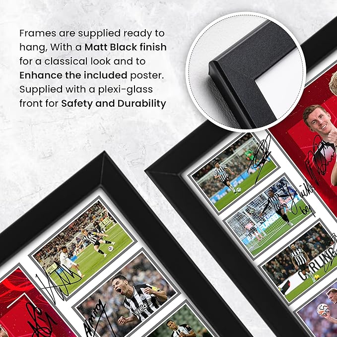 Newcastle Unite FC 2024-25 Team Merchandise Signed Poster Print- Limited Edition Autograph Football Fan Gift – Collectible Memorabilia, Premier League Season