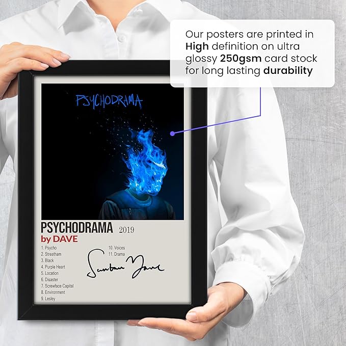 Dave Psychodrama Signed Poster Print- Limited Edition Autograph Fan Gift – Collectible Memorabilia Merchandise