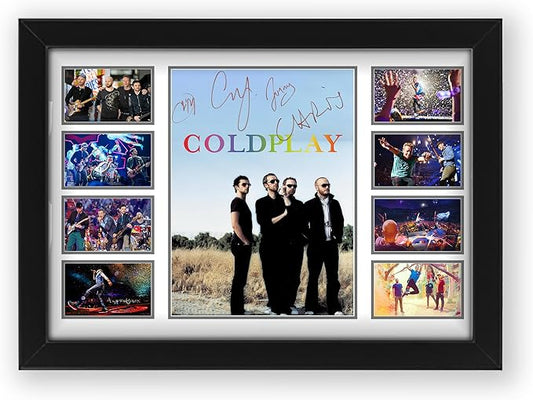 Coldplay Rock Band Signed Poster Print- Limited Edition Autograph Fan Gift – Collectible Memorabilia Merchandise