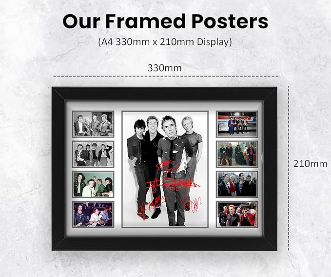 AllStarMedia Sex Pistols Autographed Collage Poster Print - Limited Edition Signed Gift