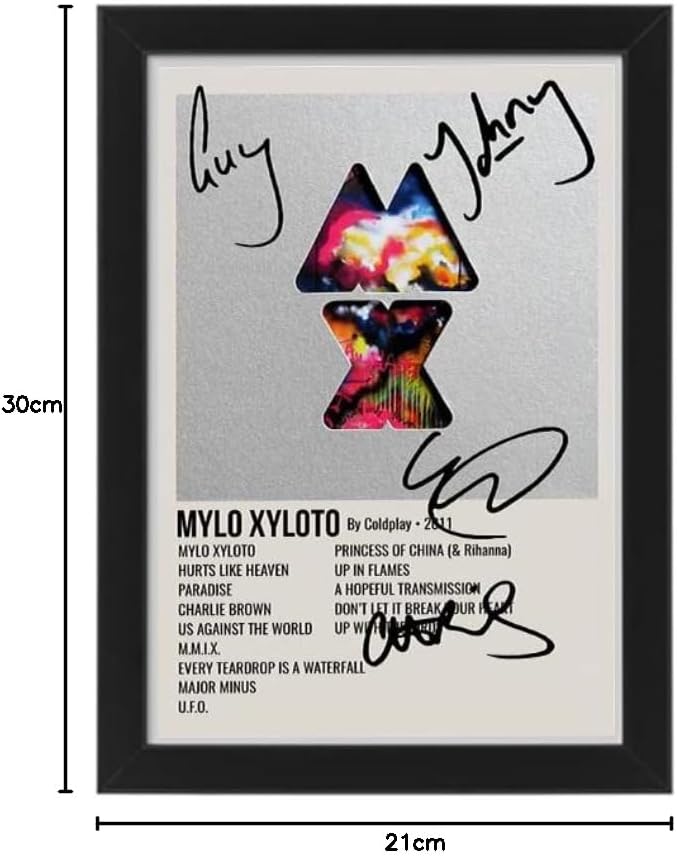 Coldplay MYLO XYLOTO Album Cover Signed Poster - A Unique Gift for the Fan or Collector - Limited Edition Signed Poster Print - Autograph Memorabilia Merchandise