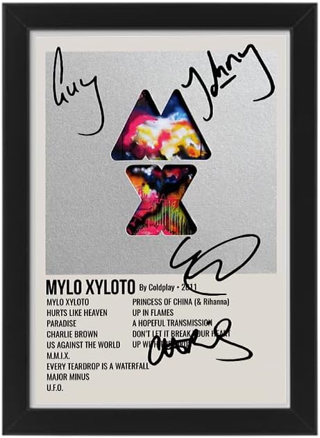 Coldplay MYLO XYLOTO Album Cover Signed Poster - A Unique Gift for the Fan or Collector - Limited Edition Signed Poster Print - Autograph Memorabilia Merchandise