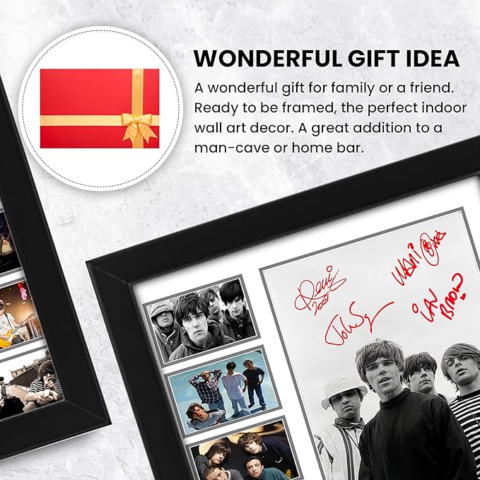 AllStarMedia The Stone Roses Autographed Collage Poster Print - Limited Edition Signed Gift for Fan