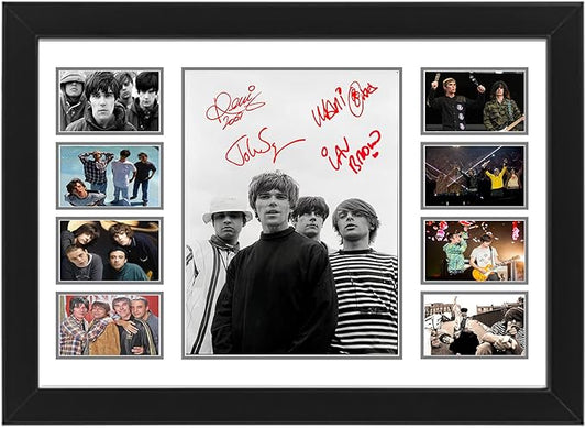 AllStarMedia The Stone Roses Autographed Collage Poster Print - Limited Edition Signed Gift for Fan