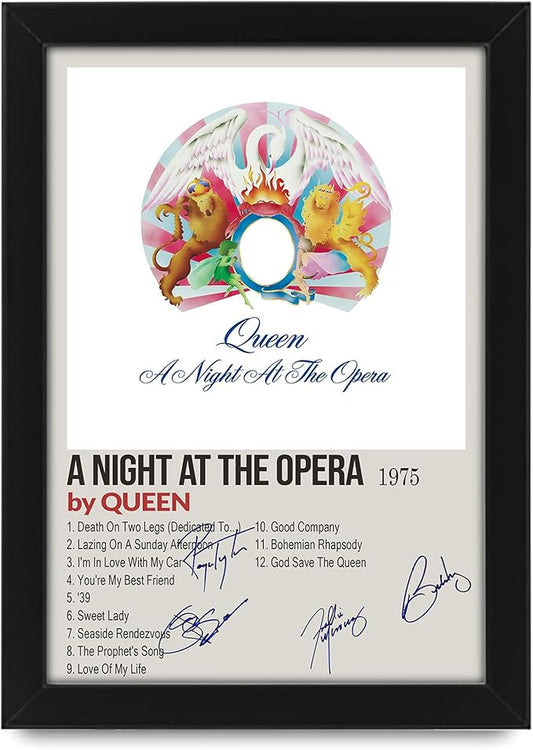 Queen A Night at the Opera Signed Poster Print- Limited Edition Autograph Fan Gift – Collectible Memorabilia Merchandise