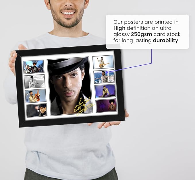 Prince Signed Poster Print- Limited Edition Autograph Fan Gift – Collectible Memorabilia Merchandise