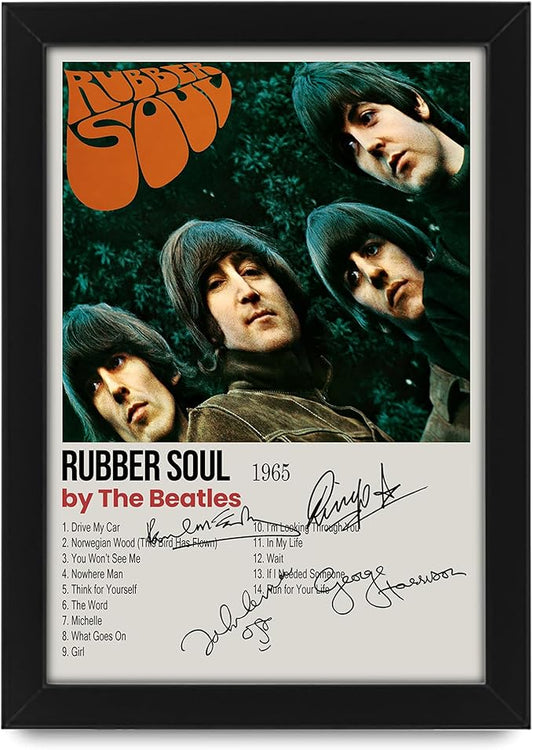 The Beatles Rubber Soul Album Cover Signed Poster Print- Limited Edition Autograph Fan Gift – Collectible Memorabilia Merchandise