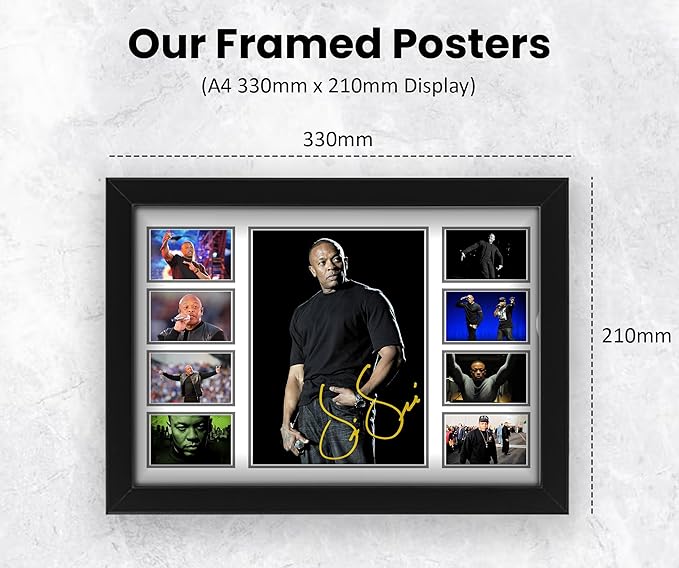 AllStarMedia Dr. Dre Musical Signed Print Poster - Iconic Rap Legend, Autographed Collectible Merchandise & Gifts