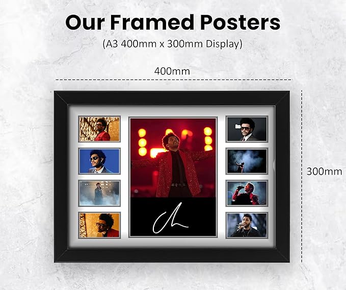 AllStarMedia The Weeknd Autographed Collage Poster Print - Music Wall Art Decor for Bedroom or Dorm Room - Limited Edition Poster, Gift for Music Lovers