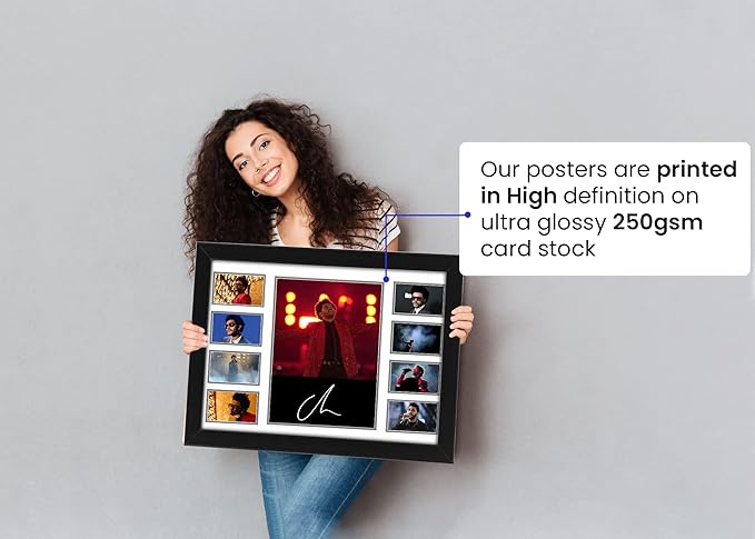 AllStarMedia The Weeknd Autographed Collage Poster Print - Music Wall Art Decor for Bedroom or Dorm Room - Limited Edition Poster, Gift for Music Lovers