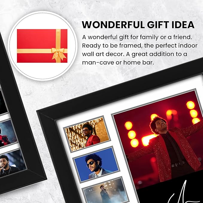 AllStarMedia The Weeknd Autographed Collage Poster Print - Music Wall Art Decor for Bedroom or Dorm Room - Limited Edition Poster, Gift for Music Lovers