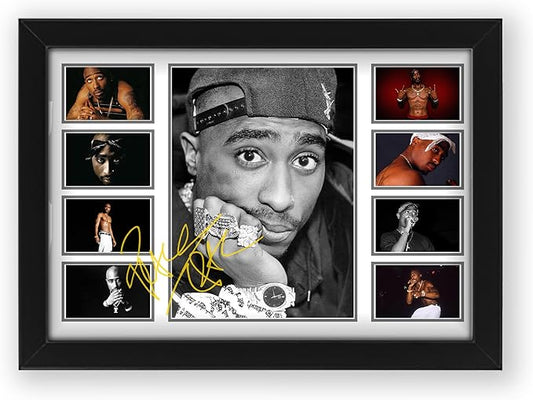 AllStarMedia Tupac Shakur Signed Poster Print - Limited Autograph Collage Artwork