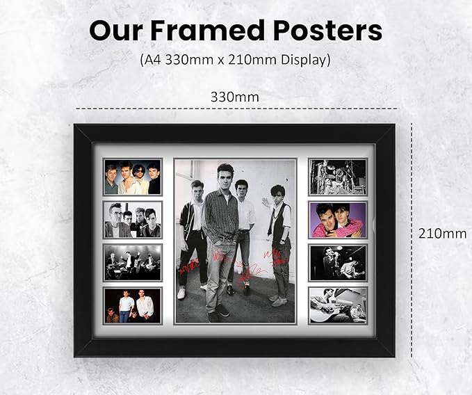 AllStarMedia The Smiths Autographed Collage Poster Print - Inspired Wall Art for Fans of 80s Indie Music, Limited Edition Poster for Fans, Home, Office Decor,