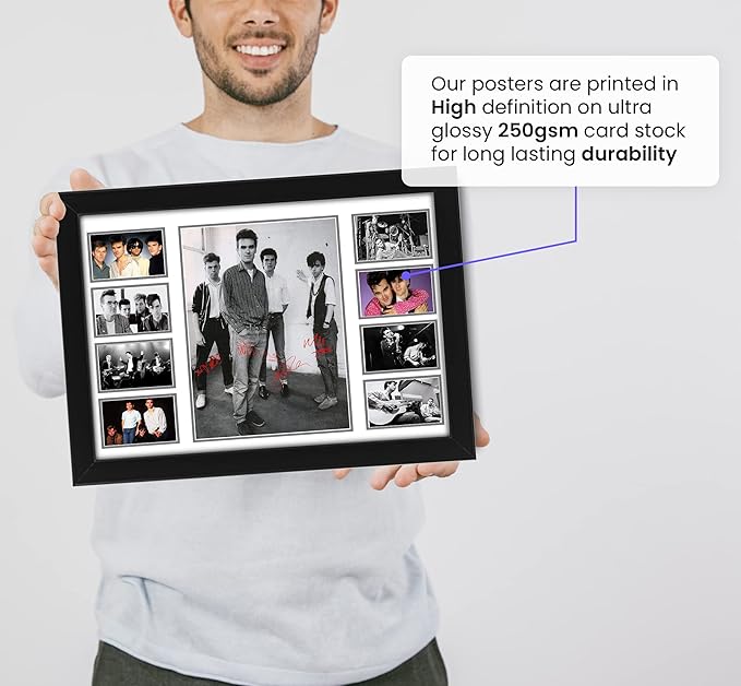 AllStarMedia The Smiths Autographed Collage Poster Print - Inspired Wall Art for Fans of 80s Indie Music, Limited Edition Poster for Fans, Home, Office Decor,