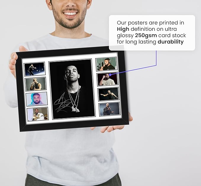AllStarMedia Drake Musical Singer Print Poster - Exclusive Collectible | Autographed Poster Display for Fans