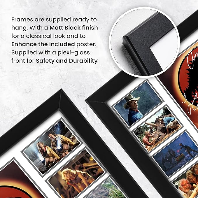 AllStarMedia Jurassic Park Movie Signed Print Poster - Classic Sci-Fi Film Artwork - Limited Edition Collectible - Autographed by the Stars