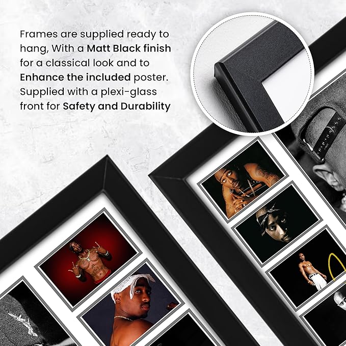 AllStarMedia Tupac Shakur Signed Poster Print - Limited Autograph Collage Artwork