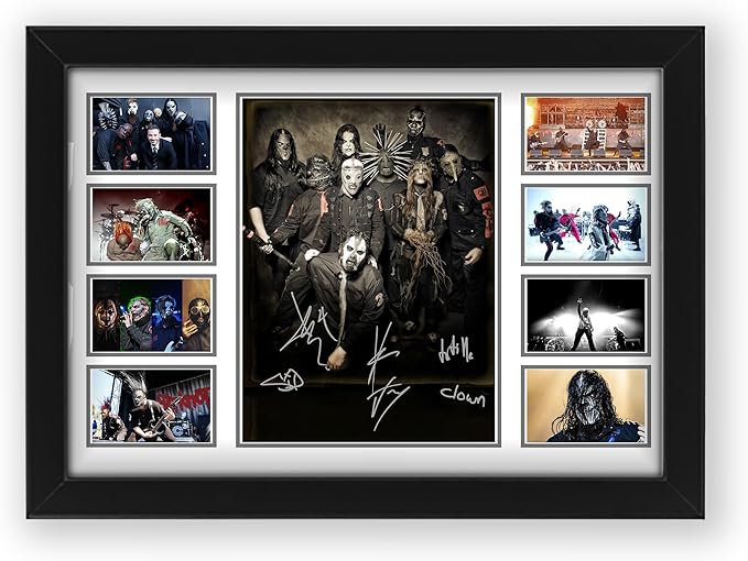 AllStarMedia Slipknot Musical Signed Print Poster - Autographed Artwork by the Band - Collectible Heavy Metal Memorabilia