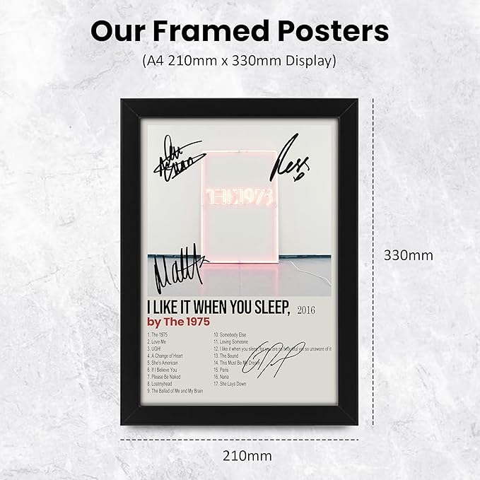 The 1975 Signed Poster Album Cover Print - Limited Edition Autograph Fan Gift – Collectible Memorabilia Merchandise