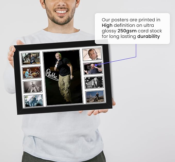 Phil Collins Signed Poster Print - Limited Edition Autograph Fan Gift | Collectible Memorabilia | Perfect Music, Band & Artist Merchandise for Birthday, Christmas,