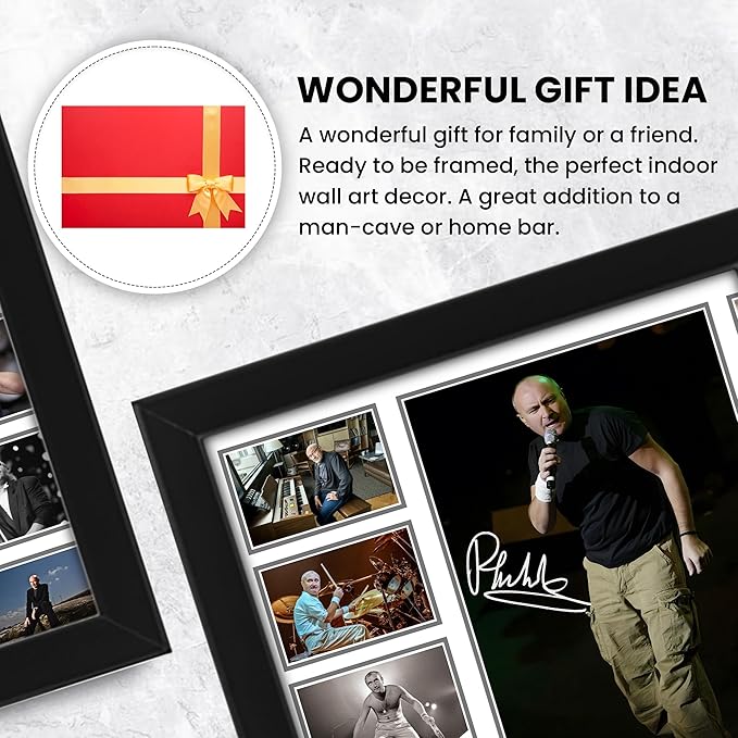 Phil Collins Signed Poster Print - Limited Edition Autograph Fan Gift | Collectible Memorabilia | Perfect Music, Band & Artist Merchandise for Birthday, Christmas,