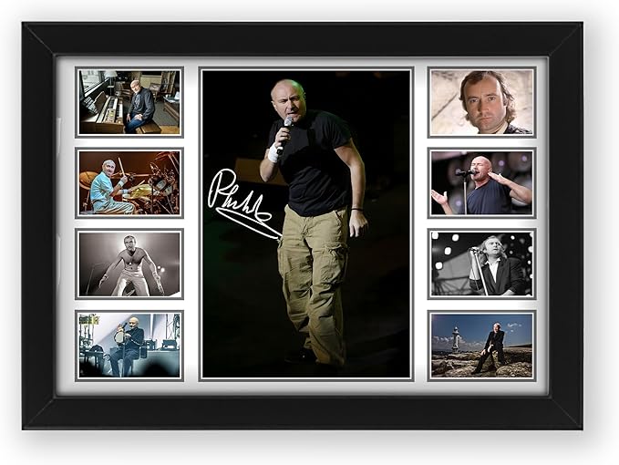 Phil Collins Signed Poster Print - Limited Edition Autograph Fan Gift | Collectible Memorabilia | Perfect Music, Band & Artist Merchandise for Birthday, Christmas,