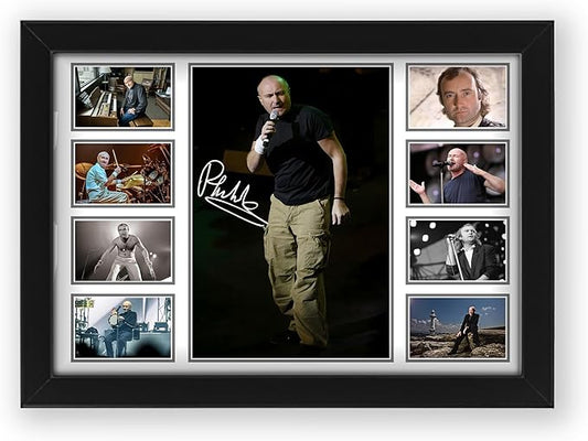 Phil Collins Signed Poster Print - Limited Edition Autograph Fan Gift | Collectible Memorabilia | Perfect Music, Band & Artist Merchandise for Birthday, Christmas,