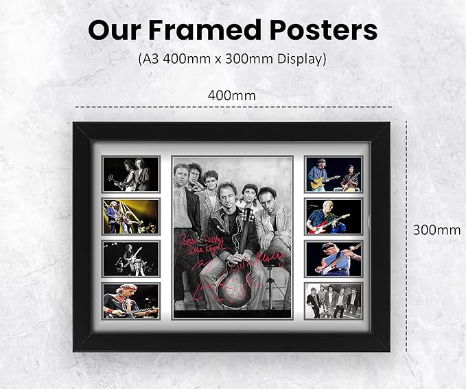 AllStarMedia Dire Straits Autographed Collage Poster Print - Limited Edition, Unique Gifts for Music Lovers and Best Wall Art for Home, Office