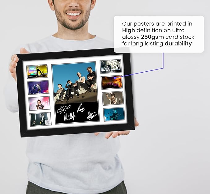 The 1975 Autographed Collage Poster Print - Wall Art for Fans of the Band, Limited Edition, Fan Merchandise, Memorabilia, Collectibles, Band Memorabilia,